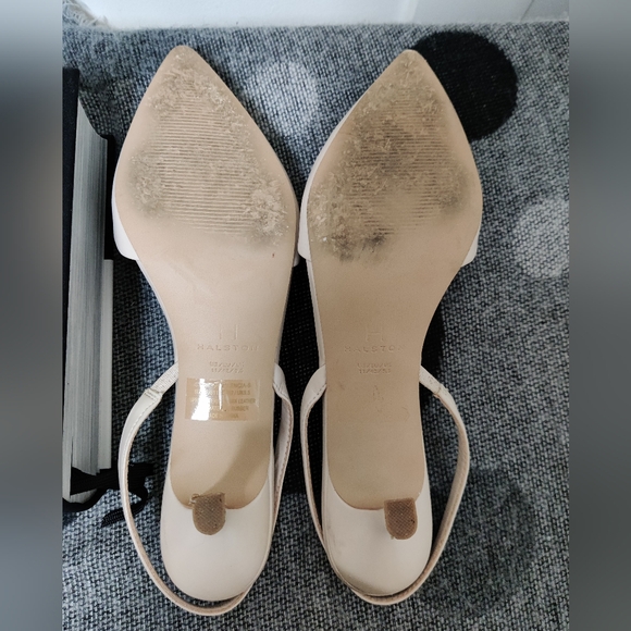 Halston Nude Sling Backs - 11 - Picture 7 of 8